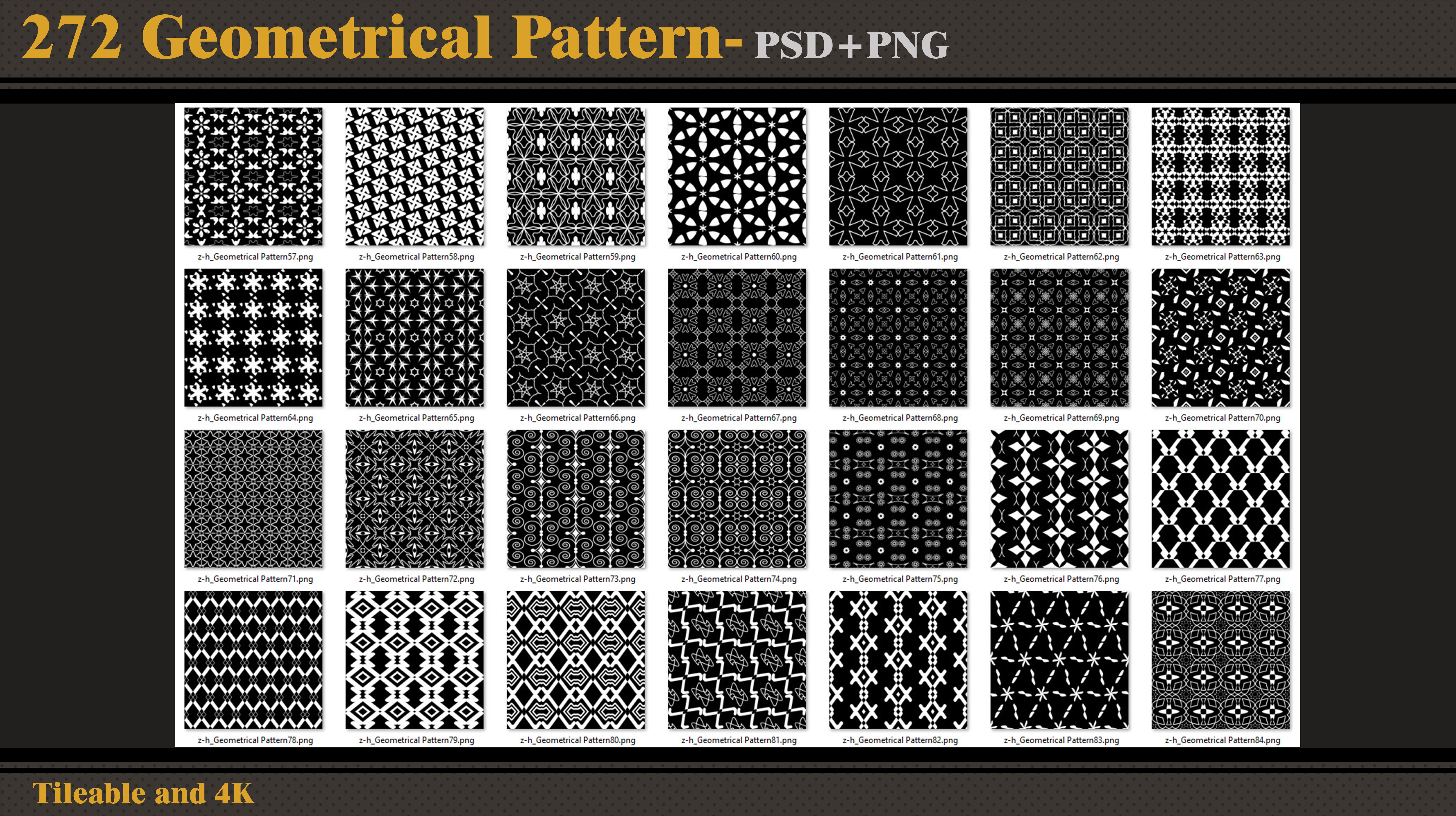 272 Geometrical Patterns-seamless- 4K PNG-PSD Texture_5