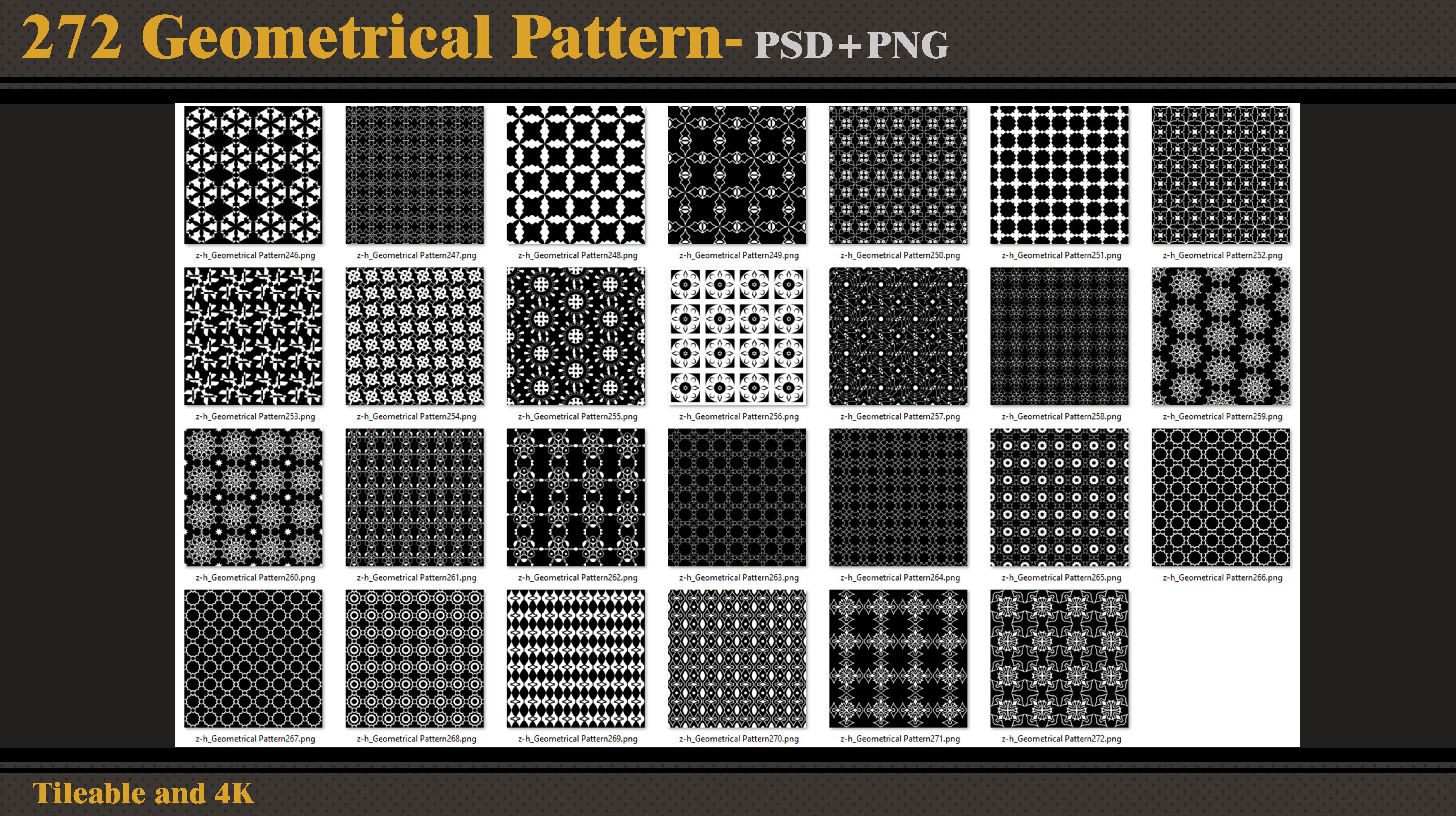 272 Geometrical Patterns-seamless- 4K PNG-PSD Texture_2