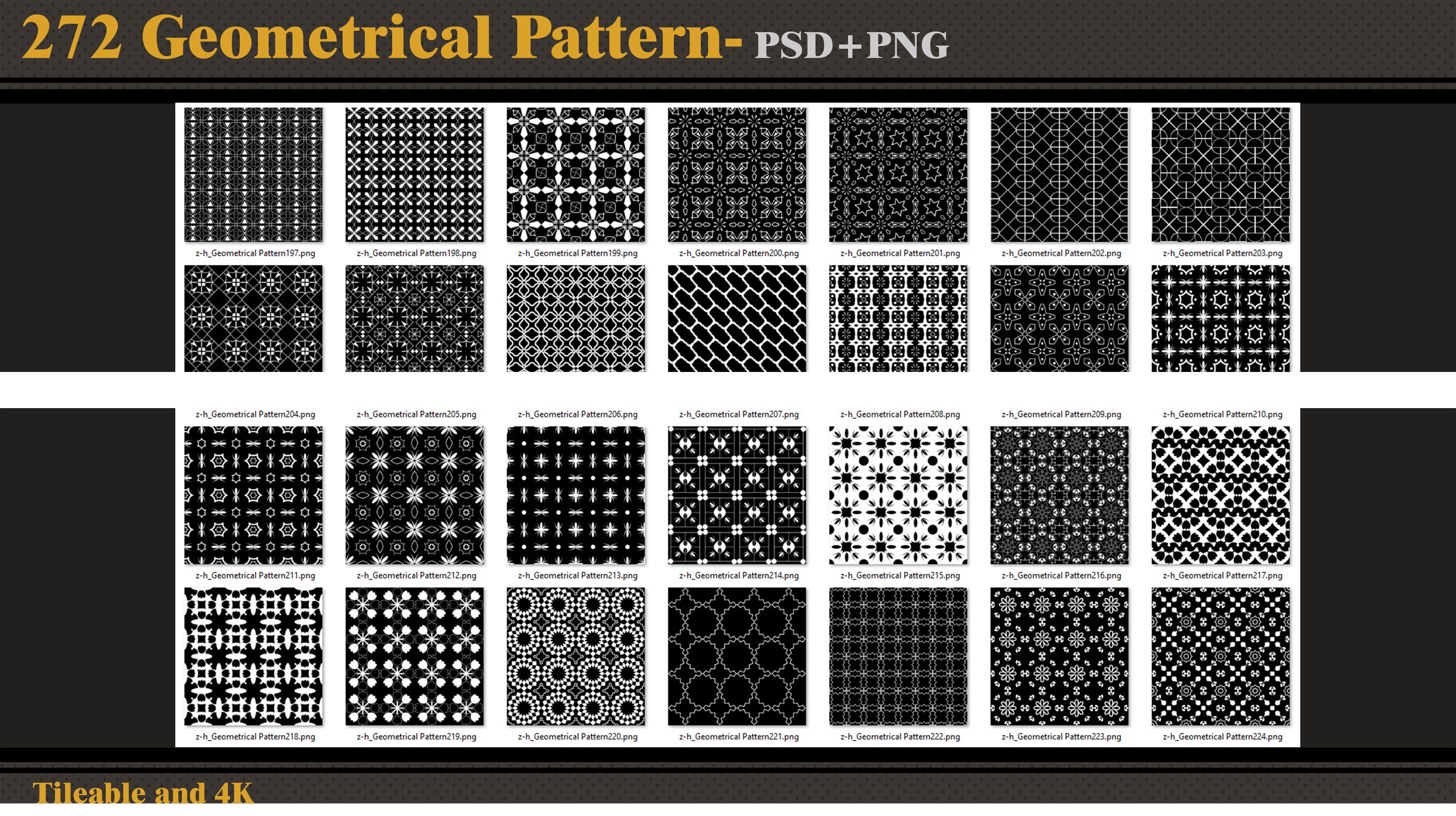 272 Geometrical Patterns-seamless- 4K PNG-PSD Texture_10