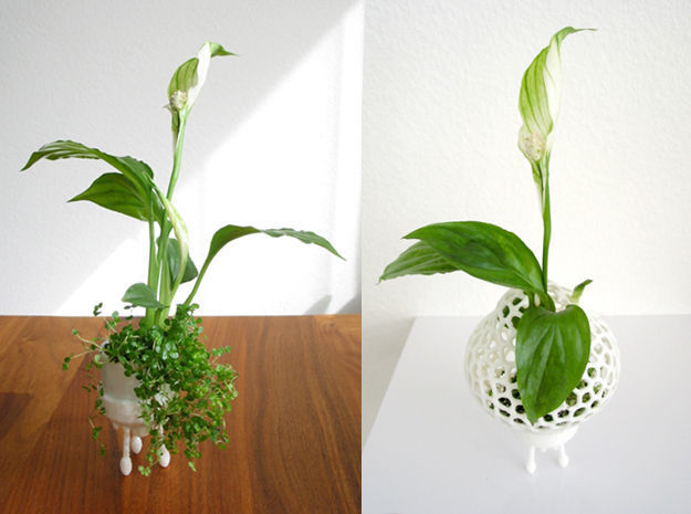 Mini Plant Space Rocket with Pot 3D print model_2