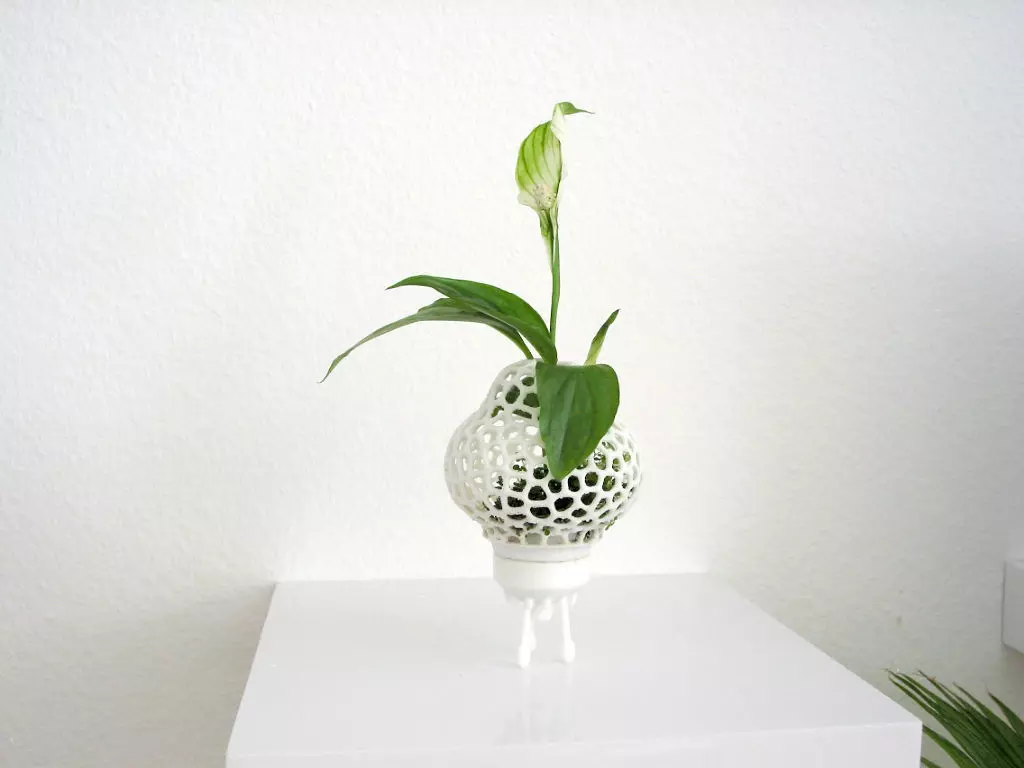 Mini Plant Space Rocket with Pot 3D print model_0