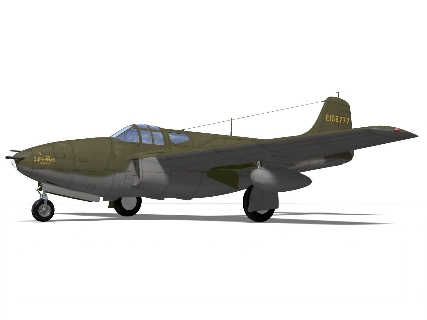 bell P-59A airacomet 3D model_6