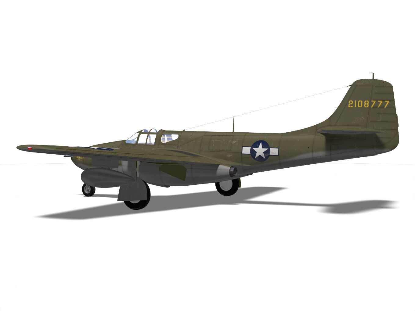 bell P-59A airacomet 3D model_7