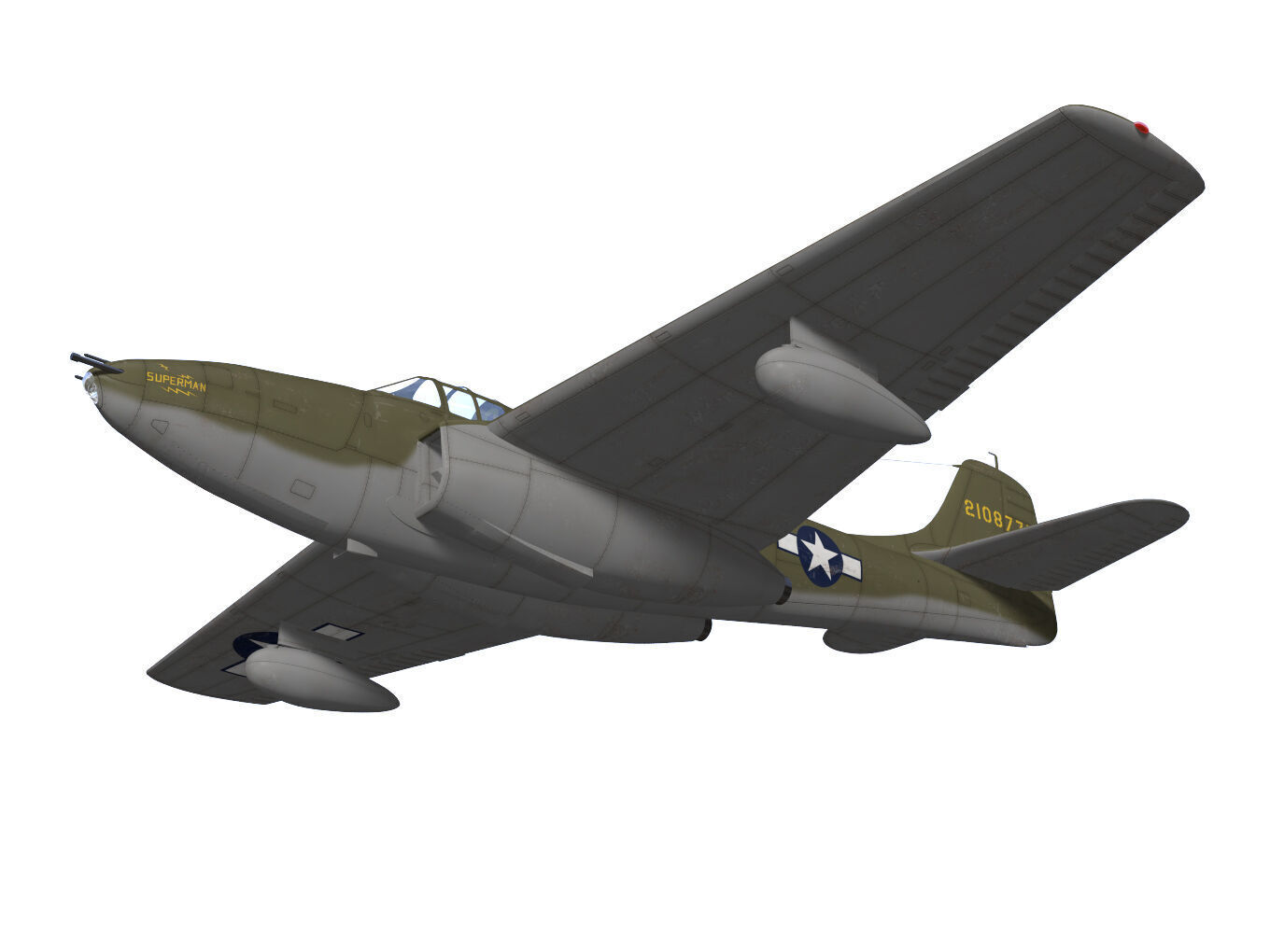 bell P-59A airacomet 3D model_3