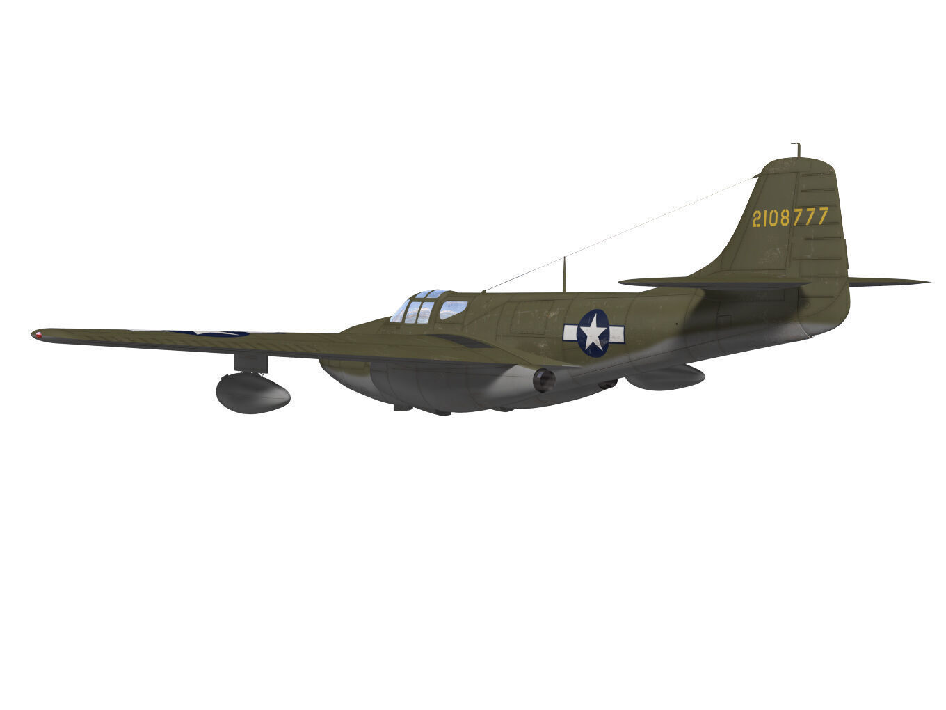 bell P-59A airacomet 3D model_5