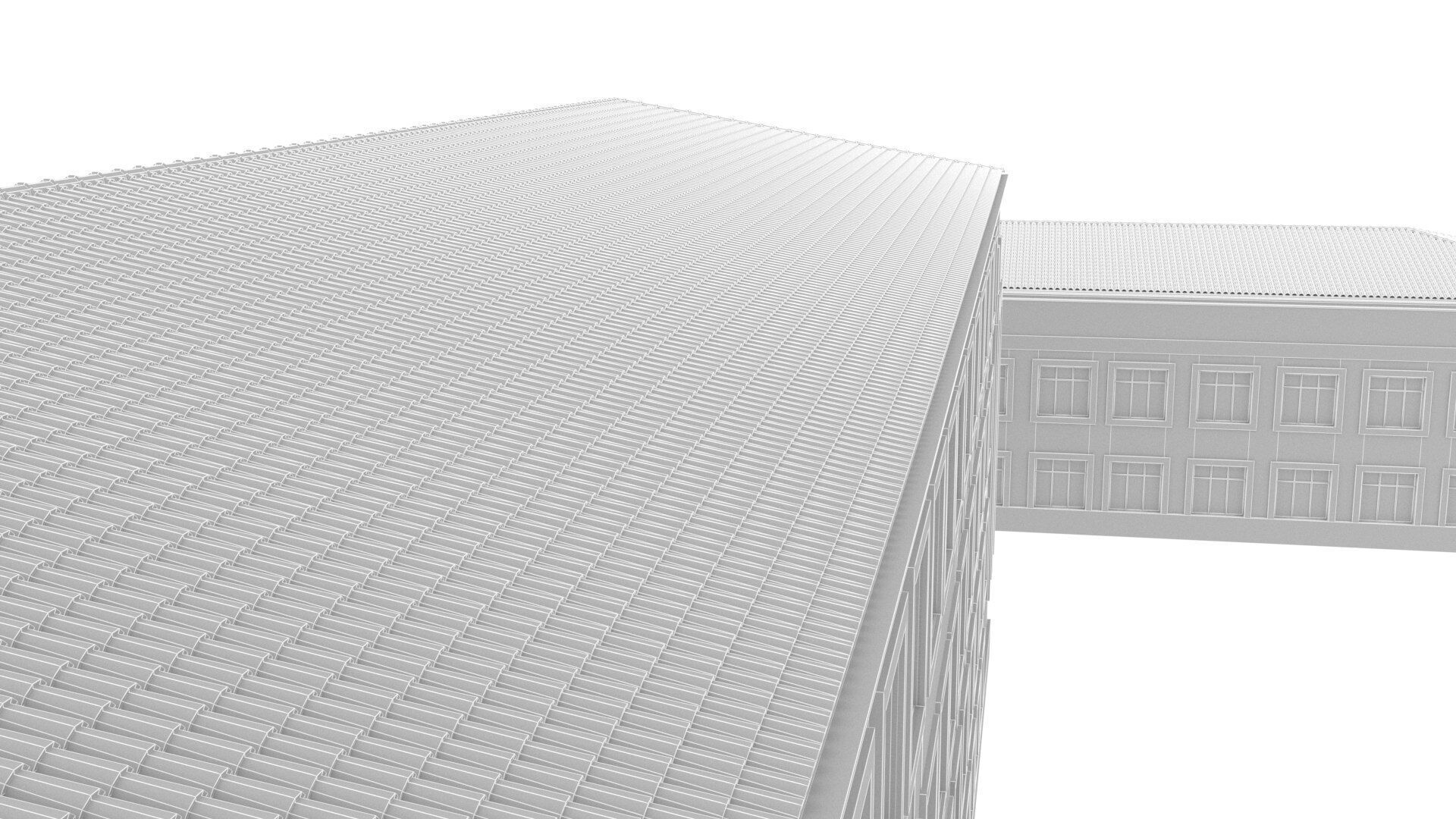 school Low-poly 3D model_7