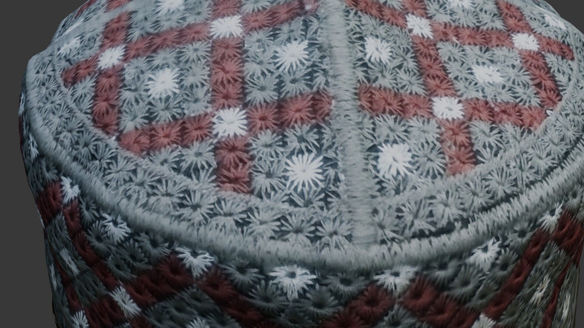 Traditional Embroidered Cap - 3D Scan Low-poly 3D model_3
