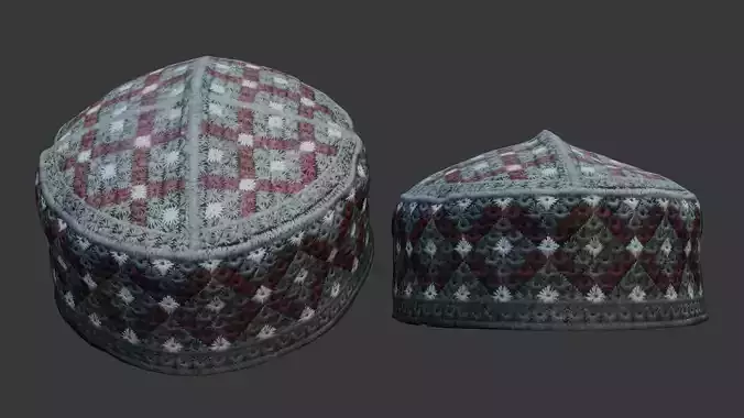 Traditional Embroidered Cap - 3D Scan