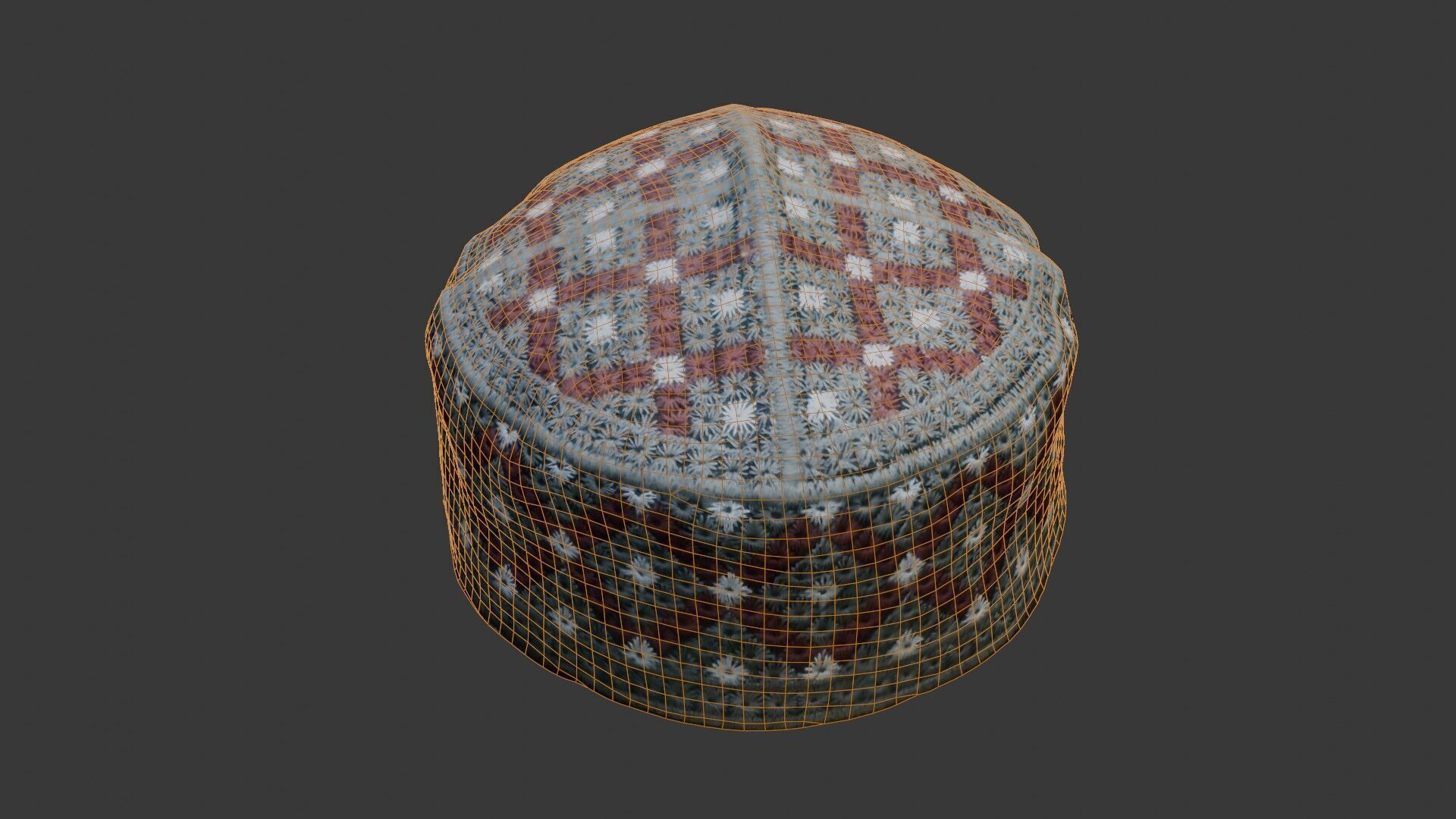 Traditional Embroidered Cap - 3D Scan Low-poly 3D model_2