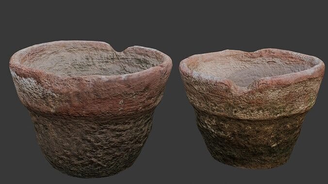 Ancient Clay Pot  3D Scan Low-poly 3D model