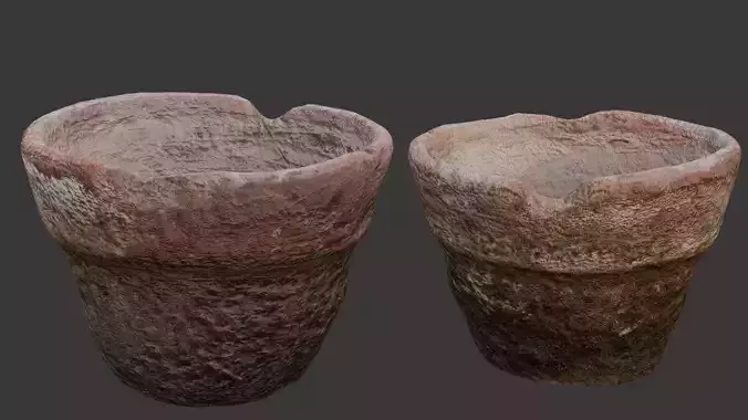 Ancient Clay Pot  3D Scan Low-poly 3D model