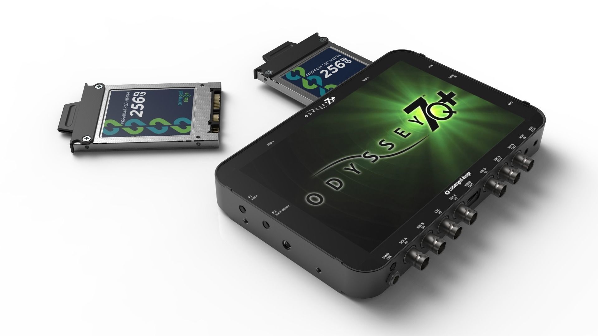 Convergent Design Odyssey 7Q Monitor plus SSD 3D model_9