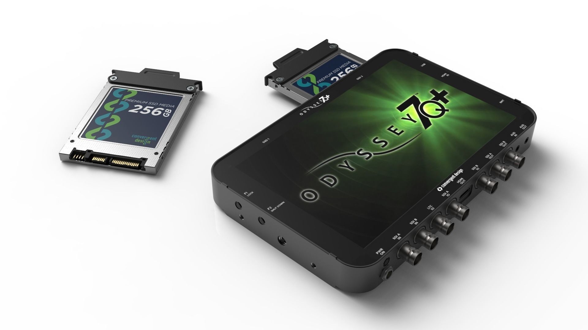 Convergent Design Odyssey 7Q Monitor plus SSD 3D model_10