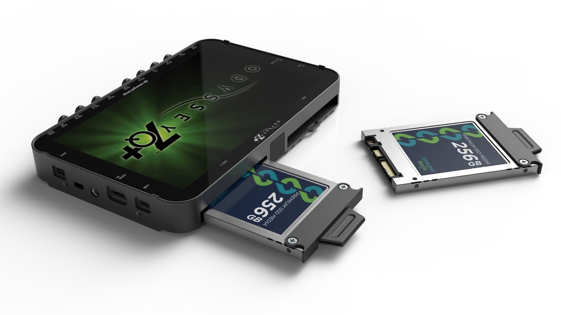 Convergent Design Odyssey 7Q Monitor plus SSD 3D model_8