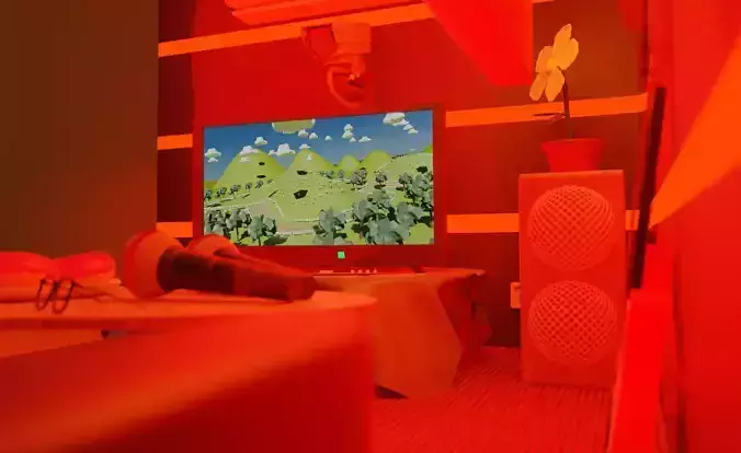 Red Karaoke Room - Isometric