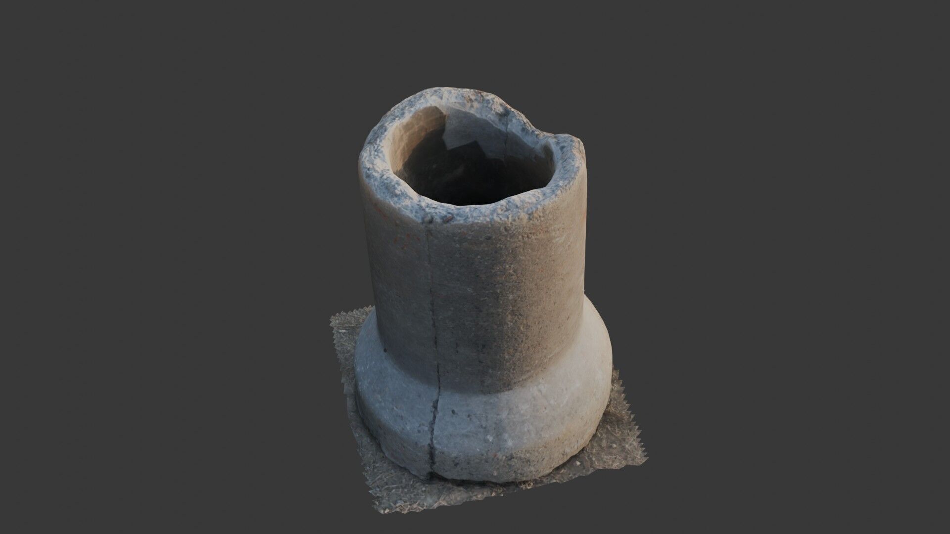 Concrete Pipe Scan Low-poly 3D model_7