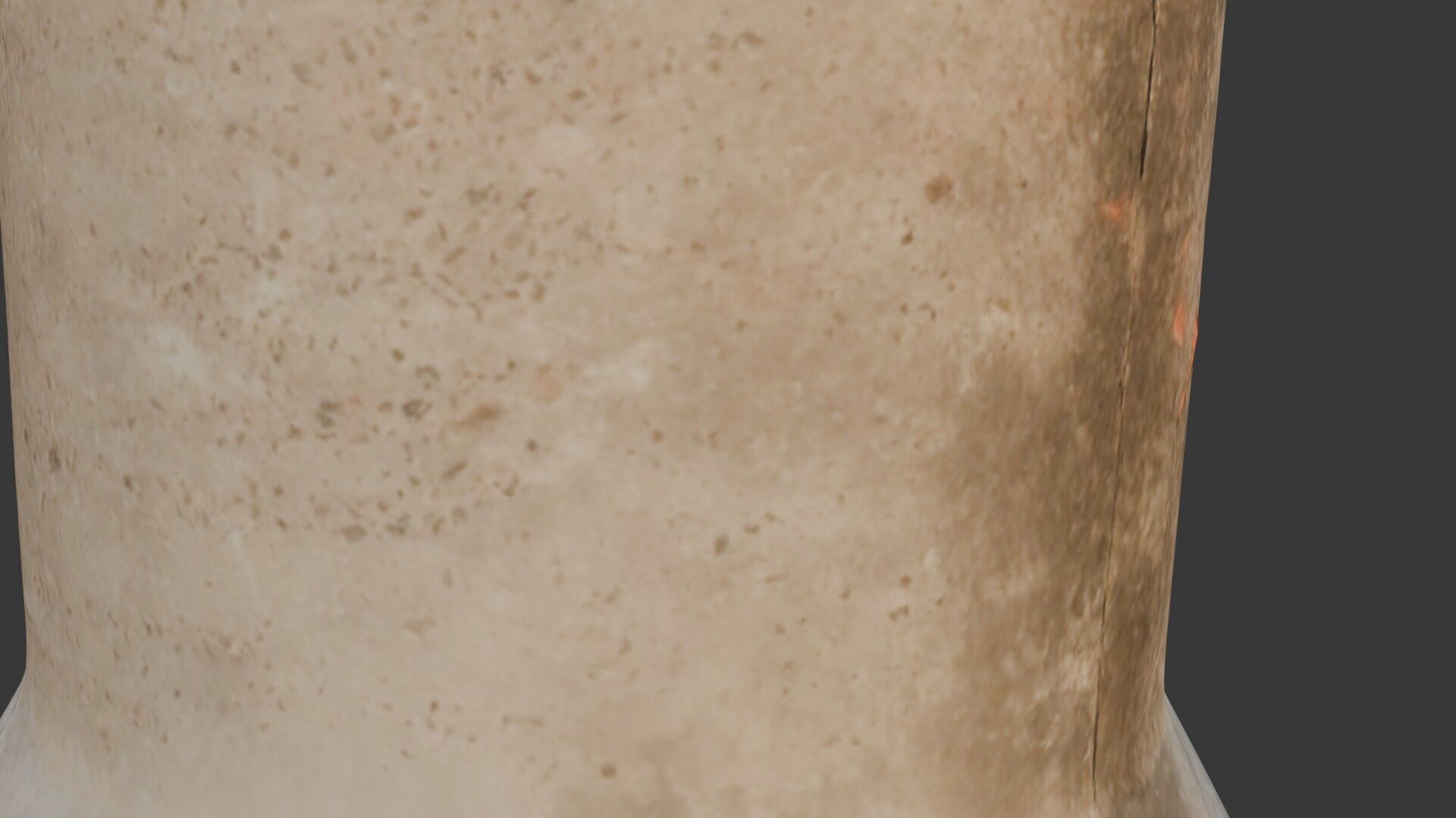 Concrete Pipe Scan Low-poly 3D model_3