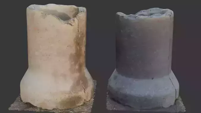 Concrete Pipe Scan Low-poly 3D model