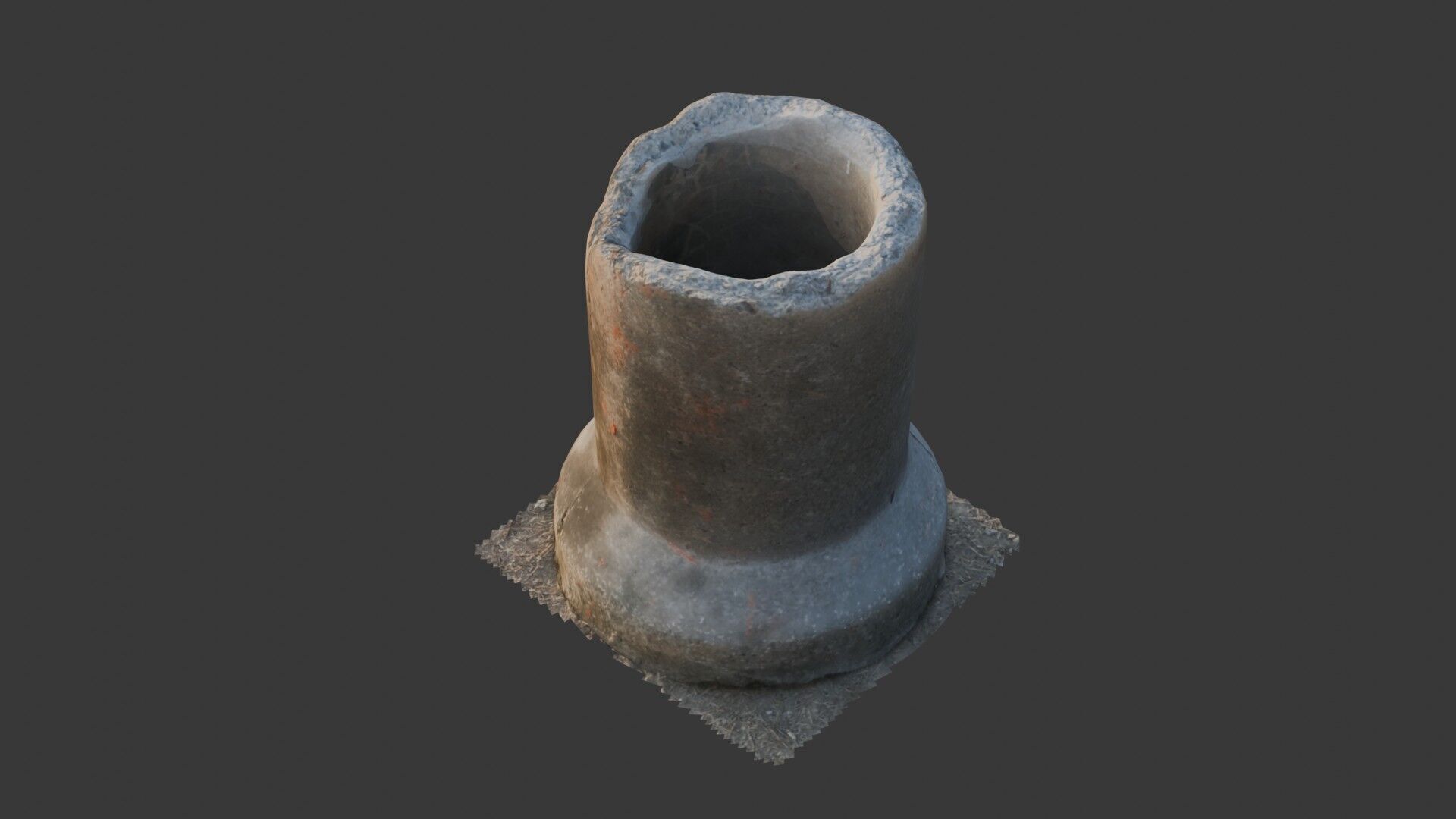 Concrete Pipe Scan Low-poly 3D model_5