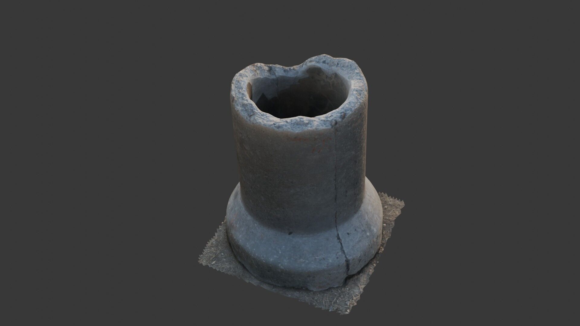 Concrete Pipe Scan Low-poly 3D model_6