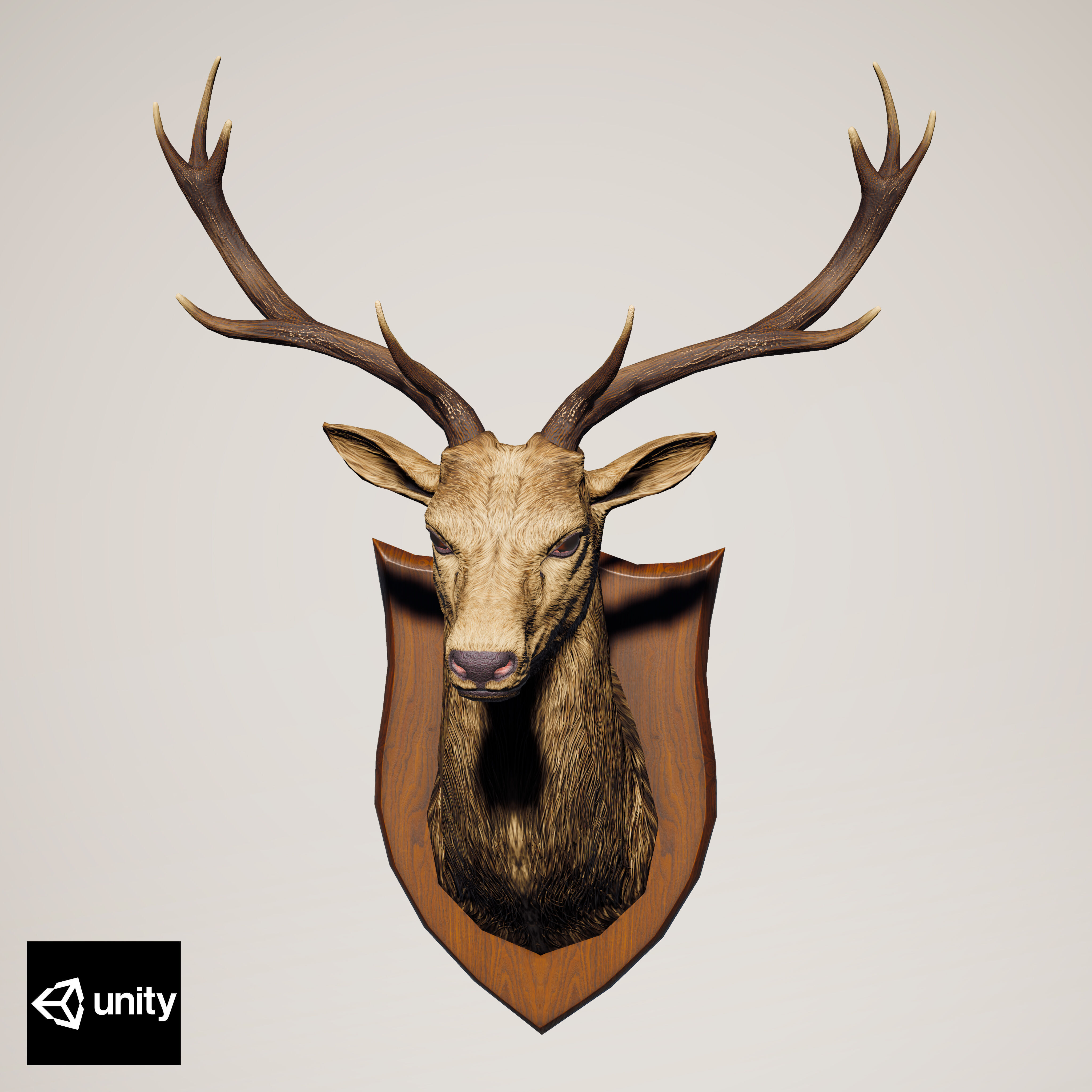 Trophy Deer Stag Low-poly 3D model_16