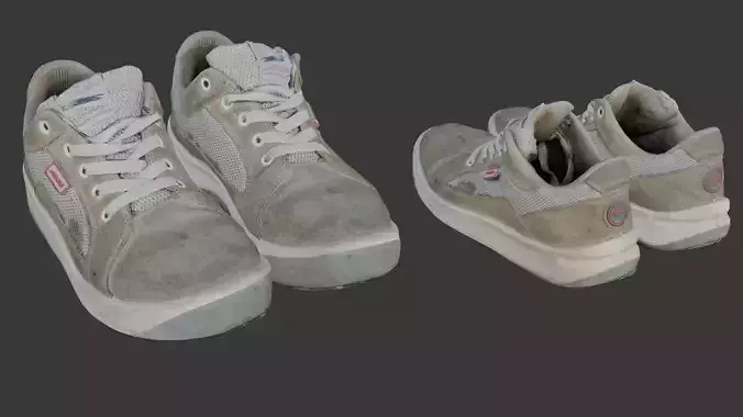 Worn-Out Sneakers Low-poly 3D model