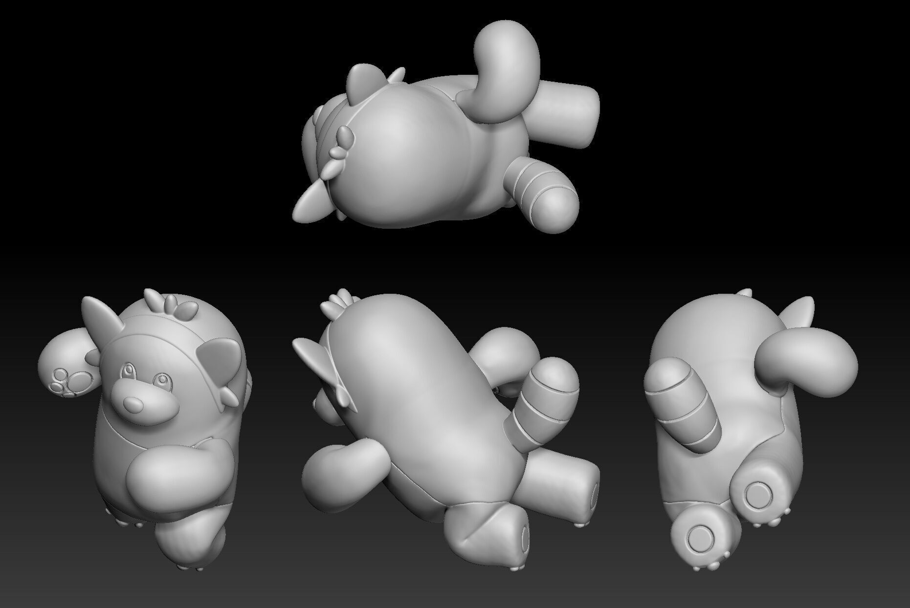 Pokemon Stufful Bewear 3D print model_2
