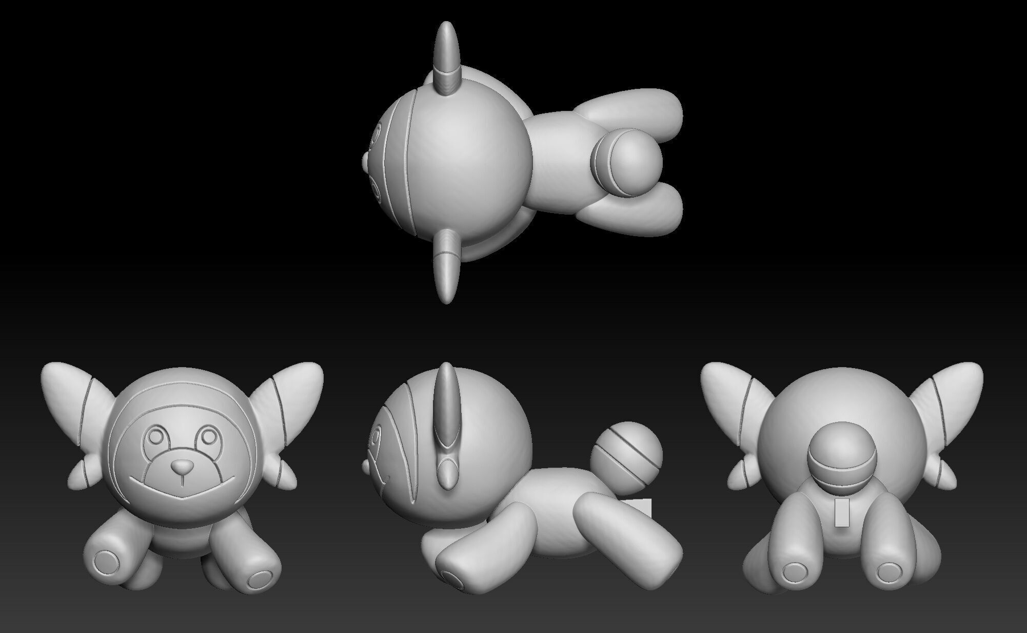 Pokemon Stufful Bewear 3D print model_1
