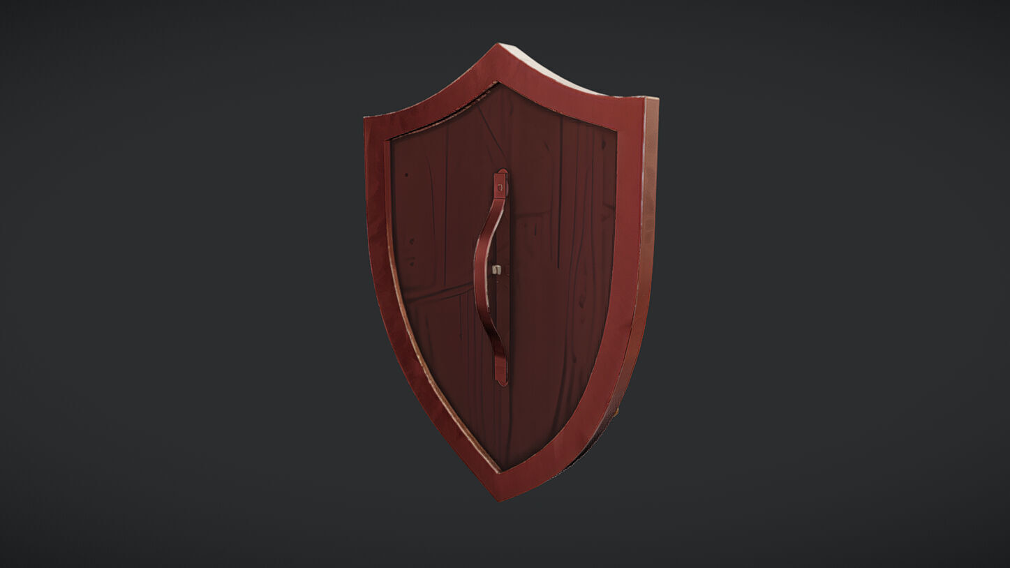 shield with dragon emblem 3D model_3