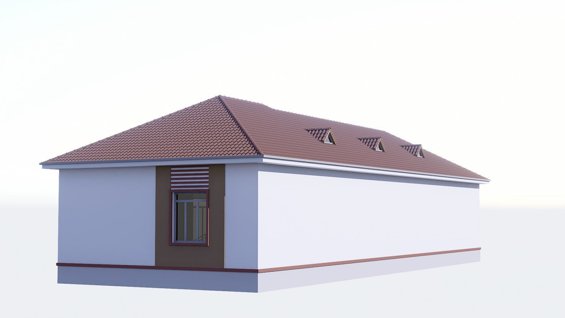 Post office Low-poly 3D model_2