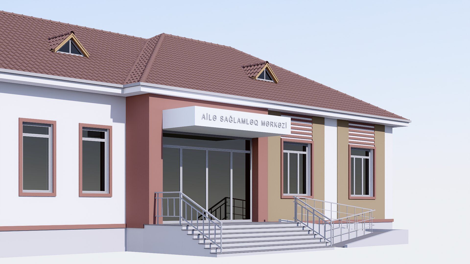 Post office Low-poly 3D model_4