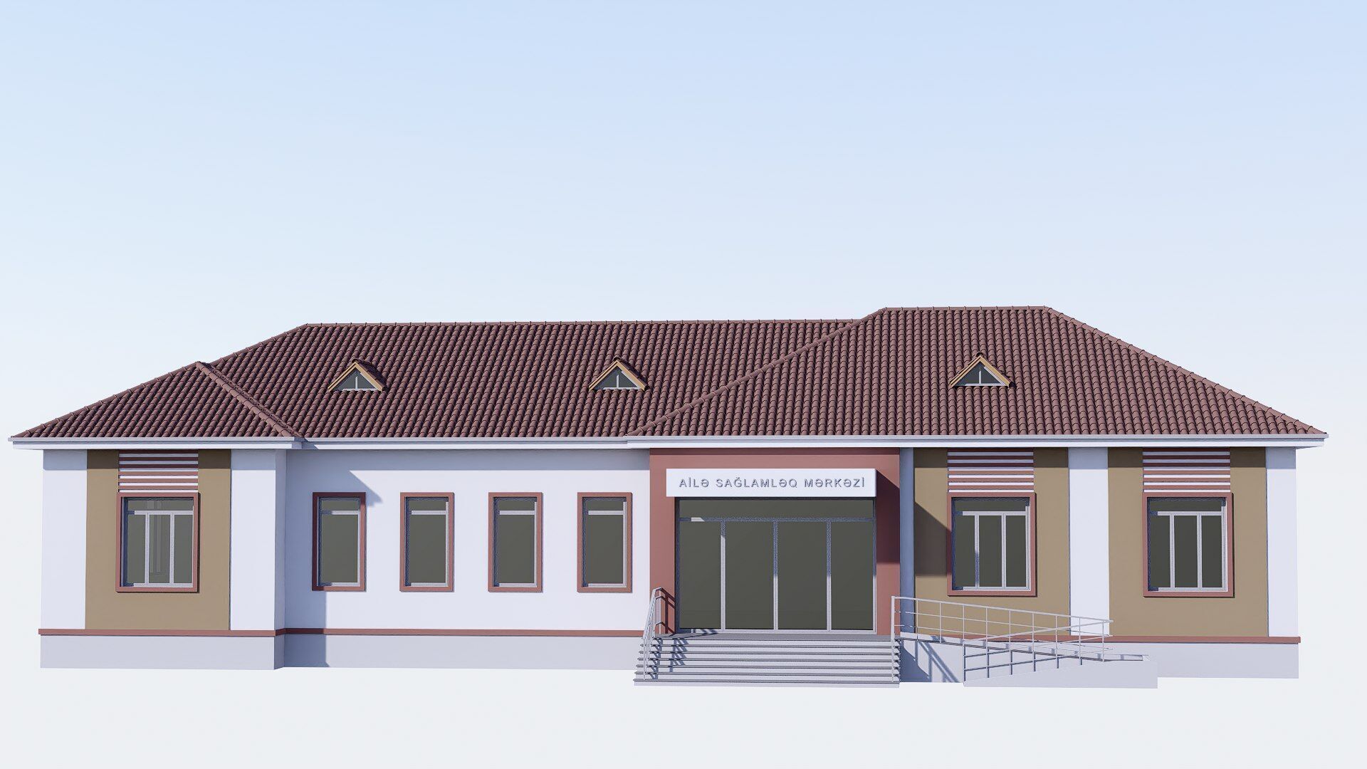 Post office Low-poly 3D model_1