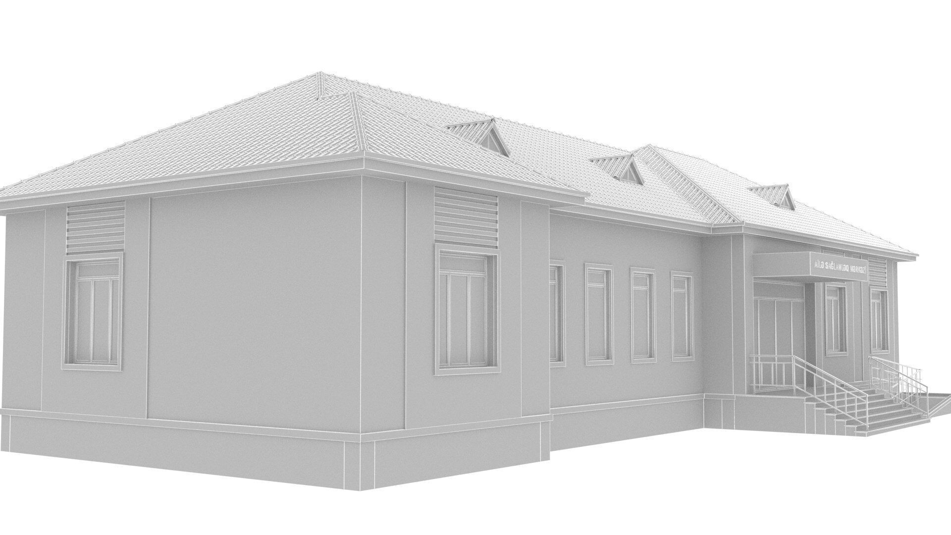 Post office Low-poly 3D model_6