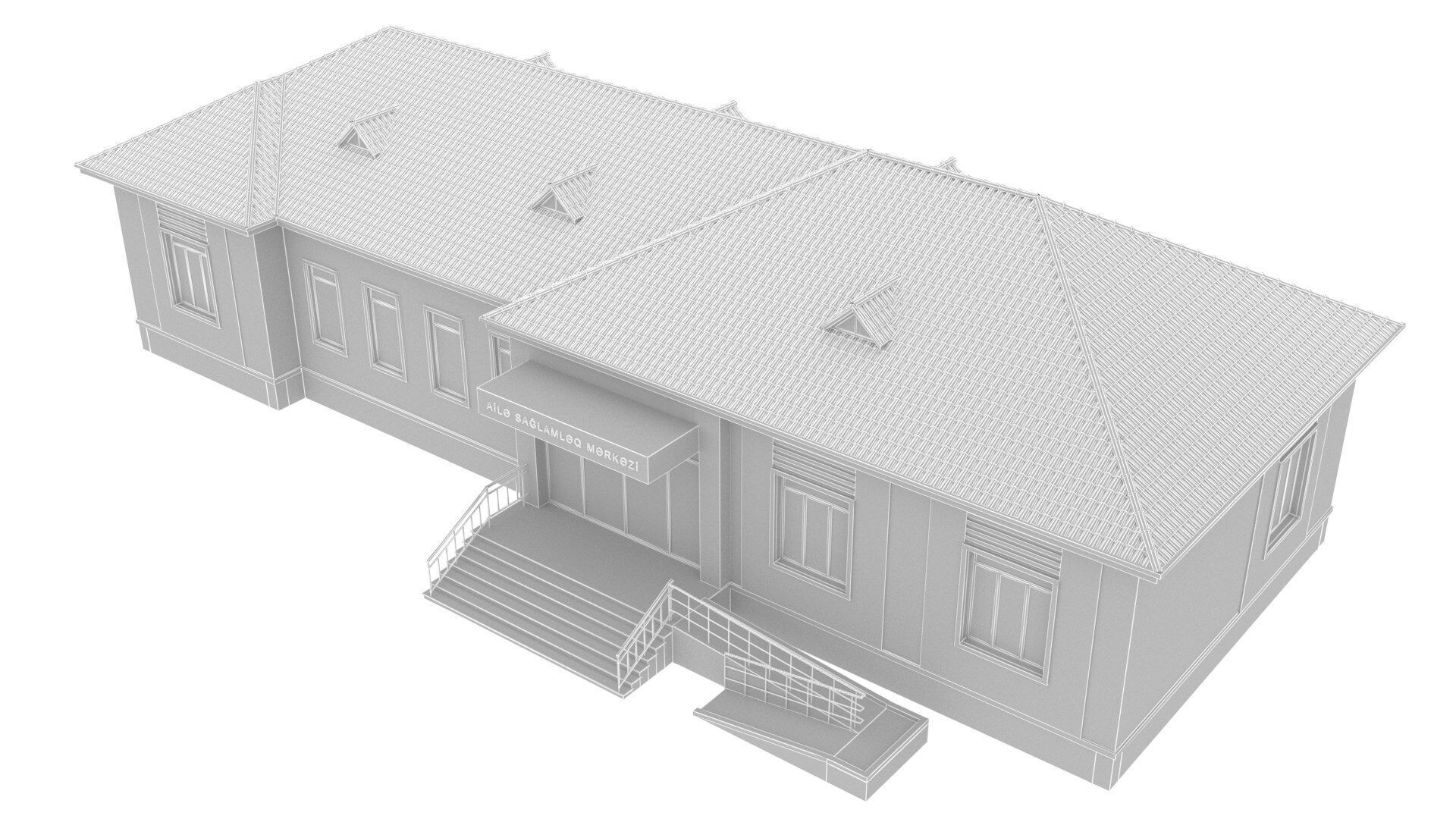 Post office Low-poly 3D model_5