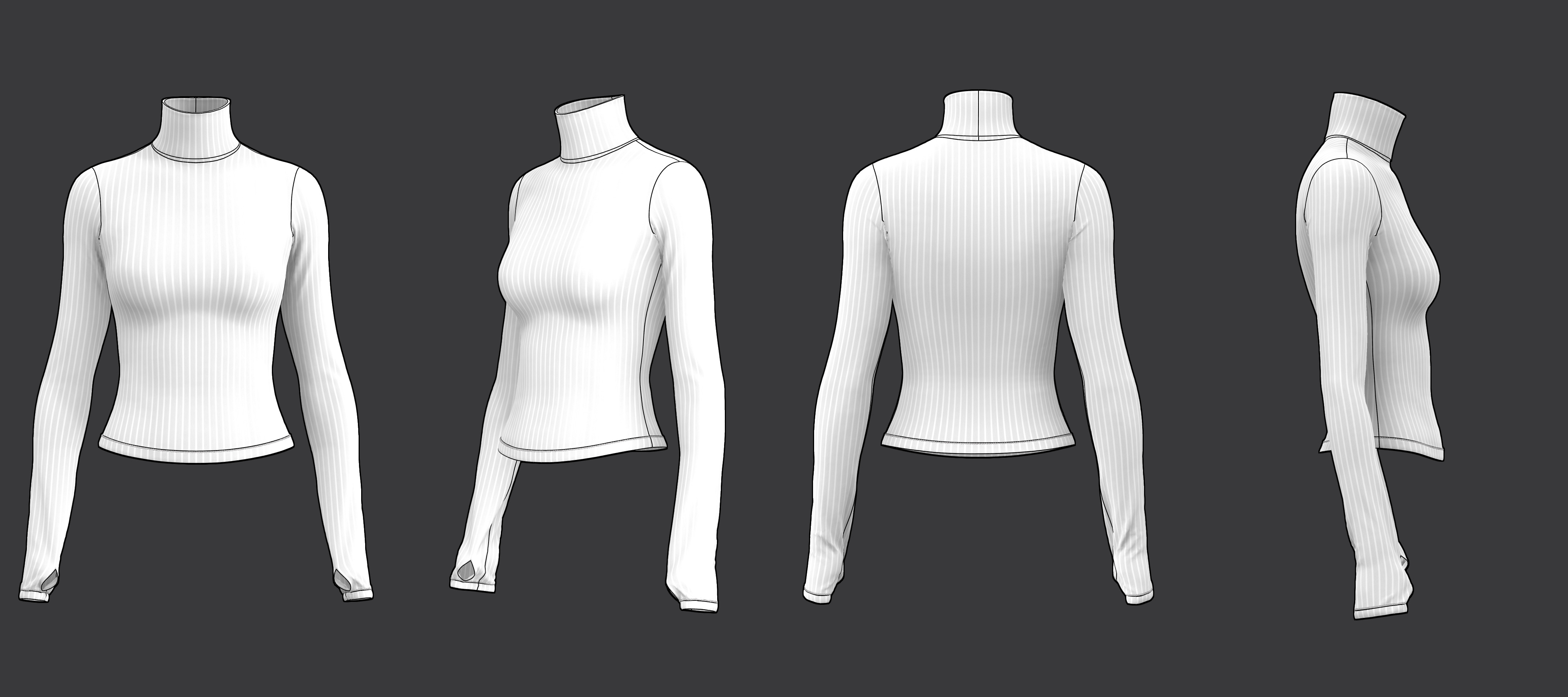 Thermal Top and Legging Set 3D model_26