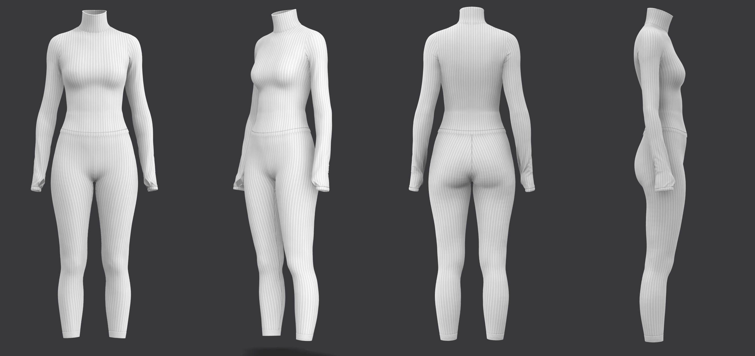 Thermal Top and Legging Set 3D model_22