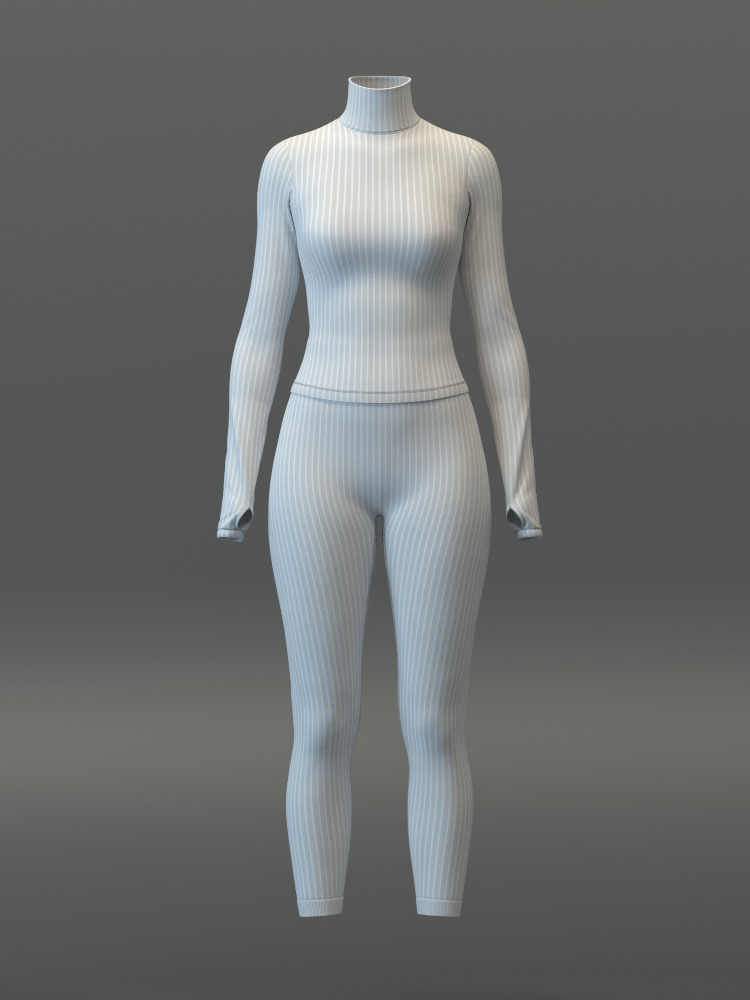 Thermal Top and Legging Set 3D model_16
