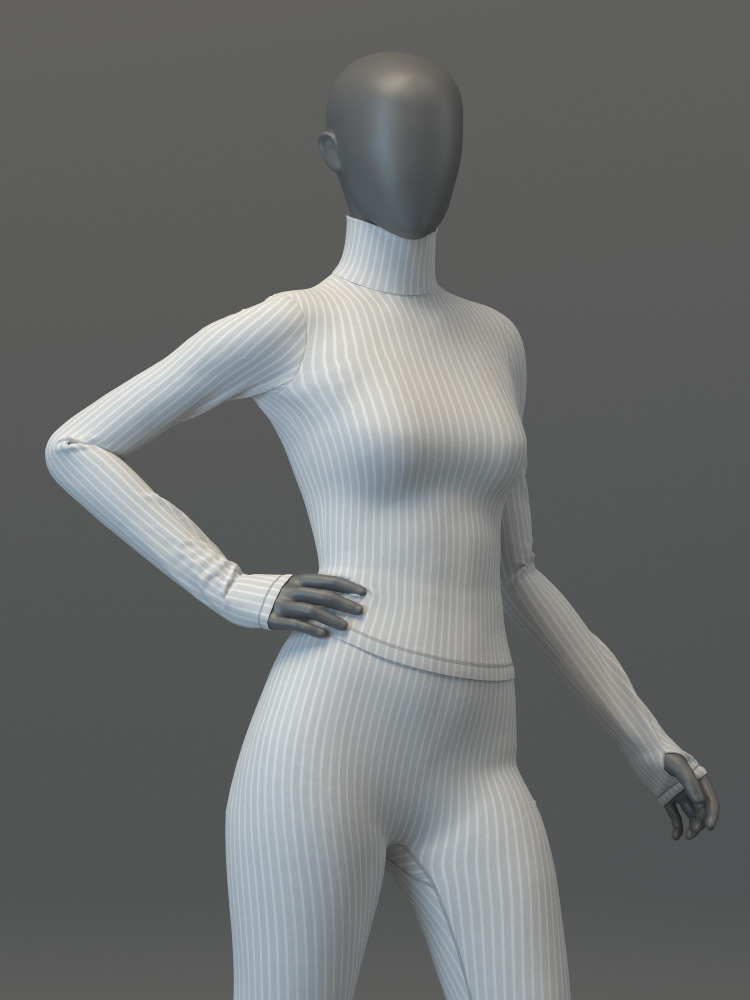 Thermal Top and Legging Set 3D model_9