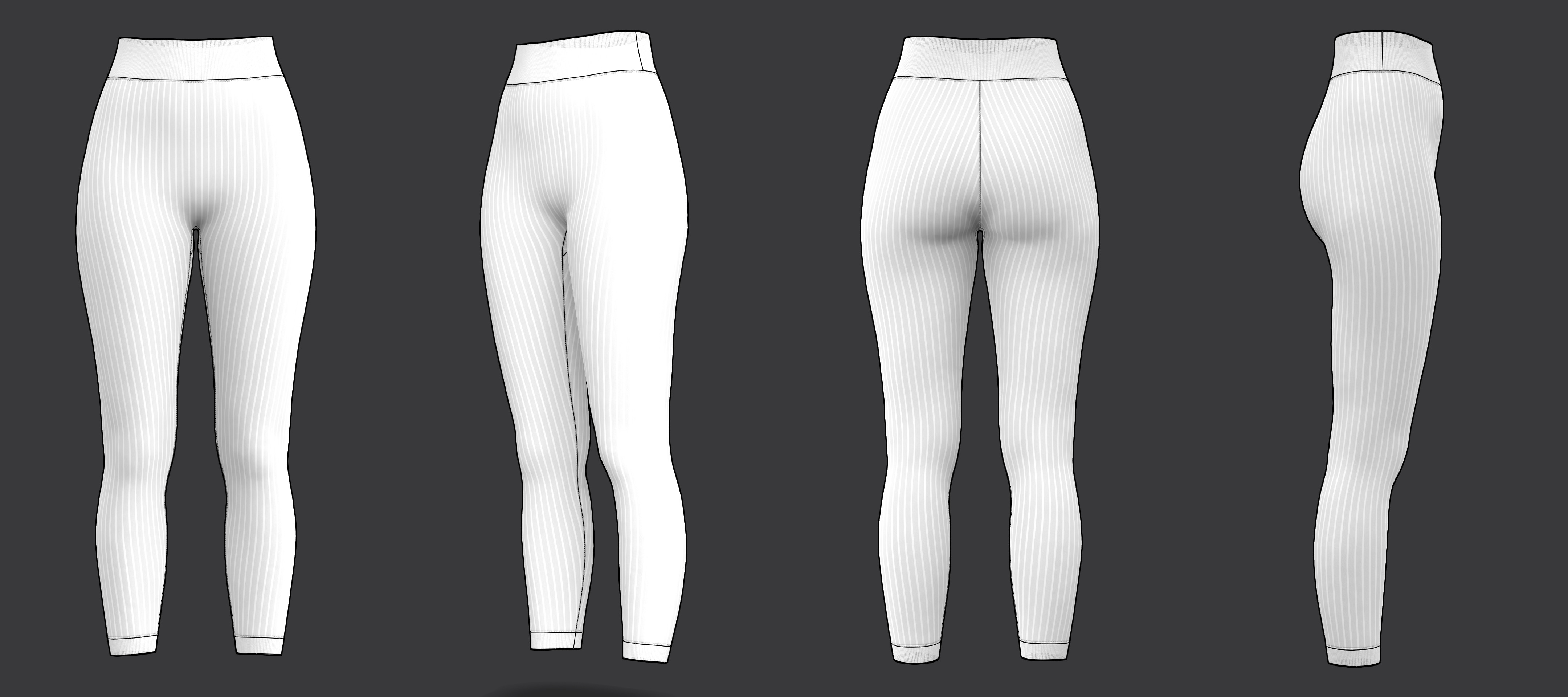 Thermal Top and Legging Set 3D model_29