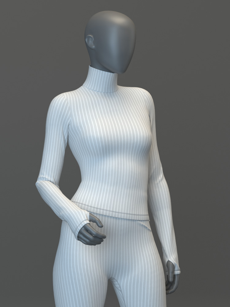 Thermal Top and Legging Set 3D model_8