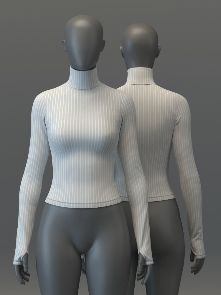 Thermal Top and Legging Set 3D model_5