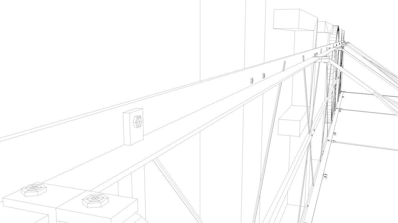 Rooftop Neon Motel Sign Low-poly 3D model_10