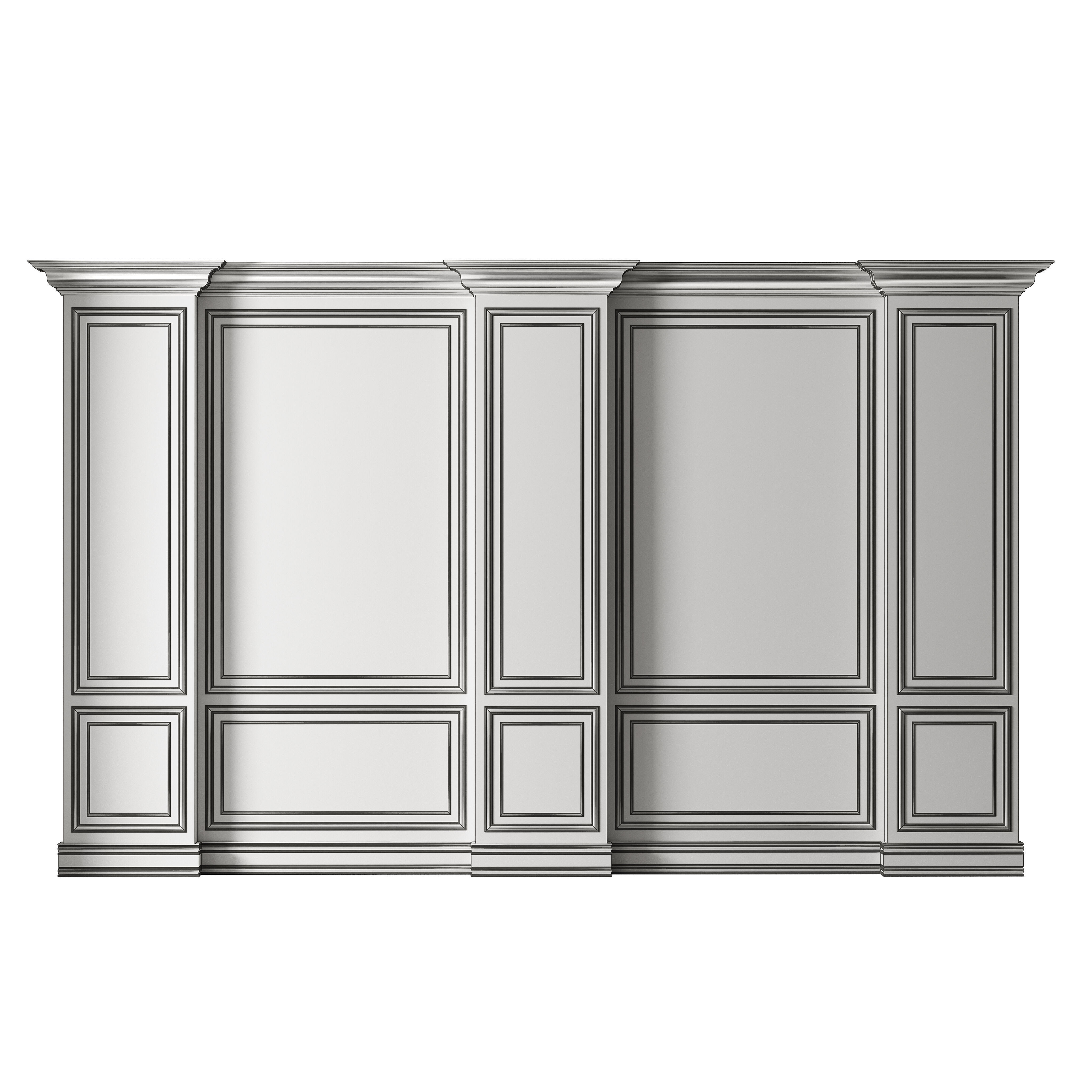 Classic 3D Wall Panel Elegant Design for Interior Decor 3 3D model_5