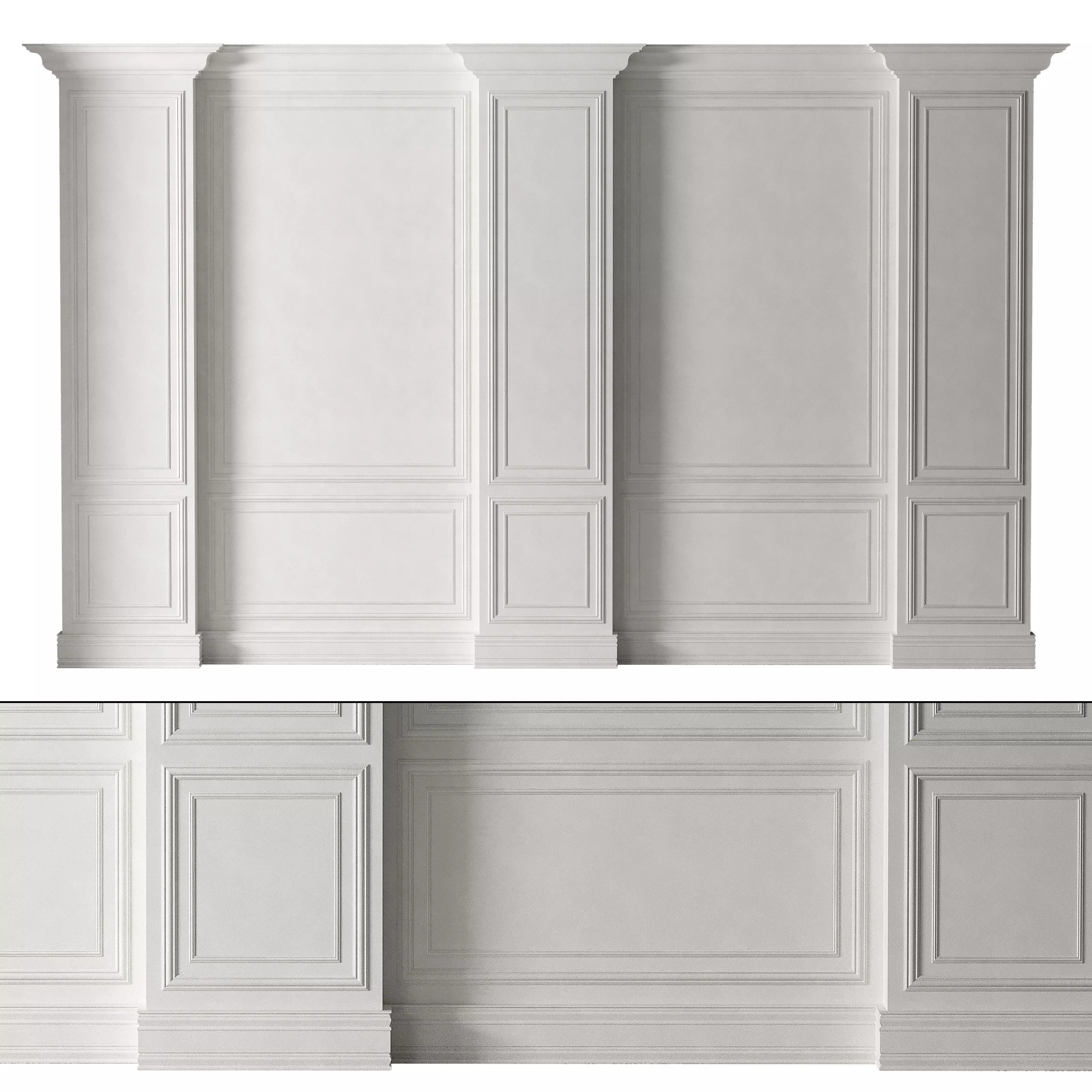 Classic 3D Wall Panel Elegant Design for Interior Decor 3 3D model_0