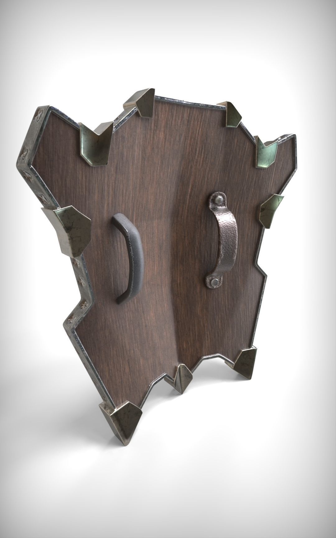Dwarven Shield Low-poly 3D model_4