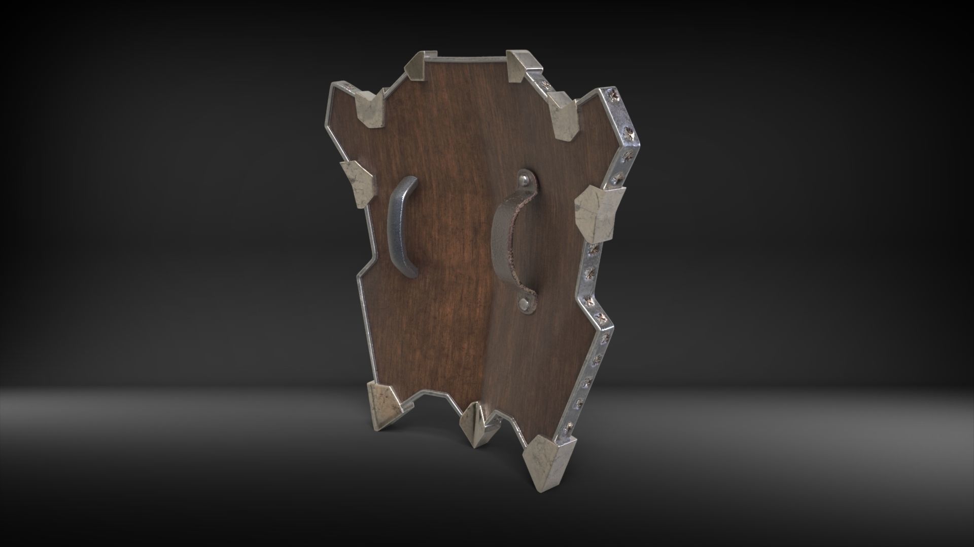 Dwarven Shield Low-poly 3D model_2