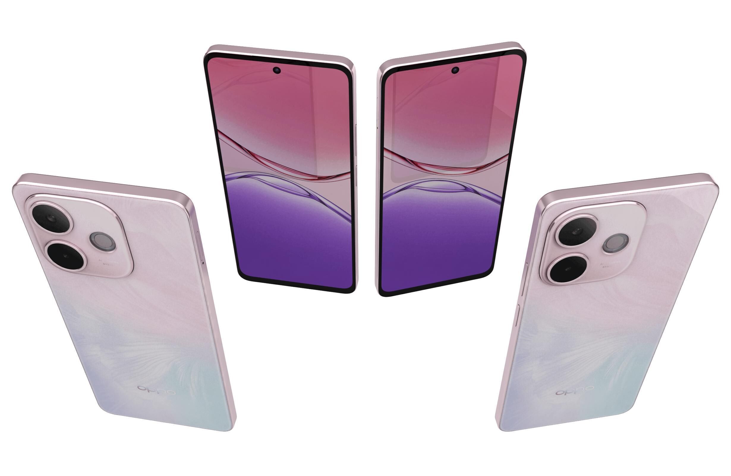 OPPO A5 Vitality Edition Agate Pink 3D model_4