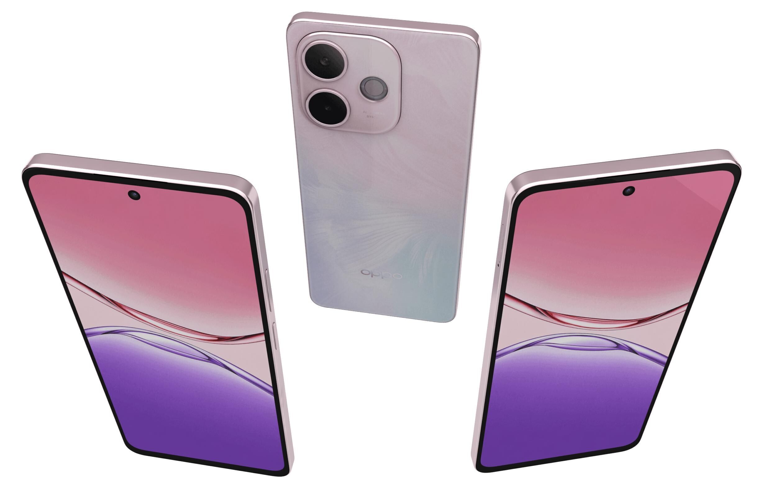 OPPO A5 Vitality Edition Agate Pink 3D model_1