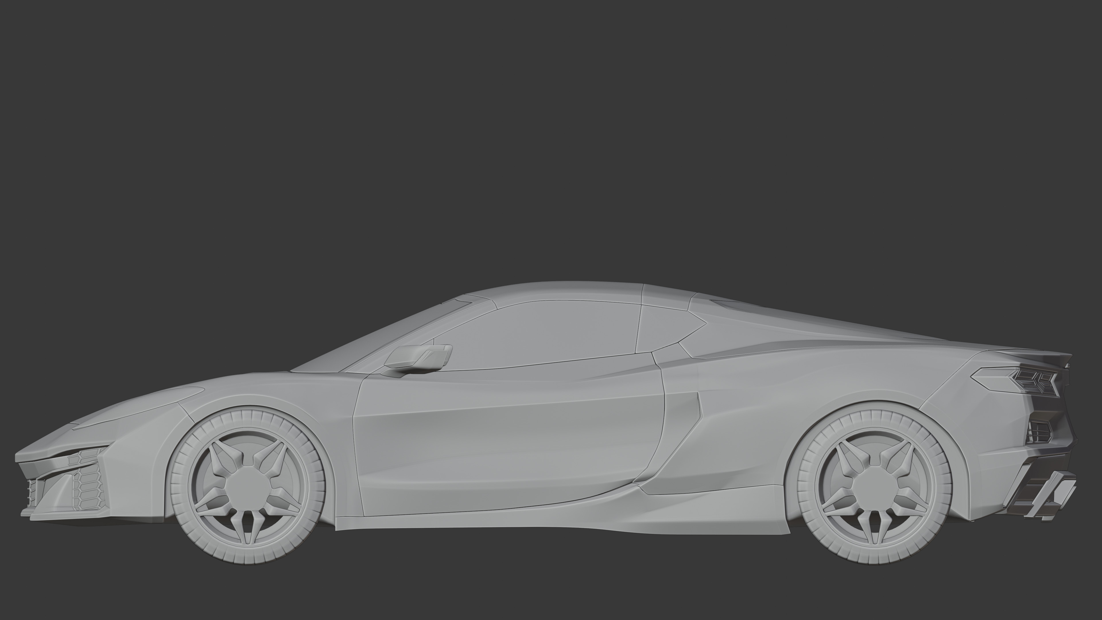 2025 corvette  Low-poly 3D model_4