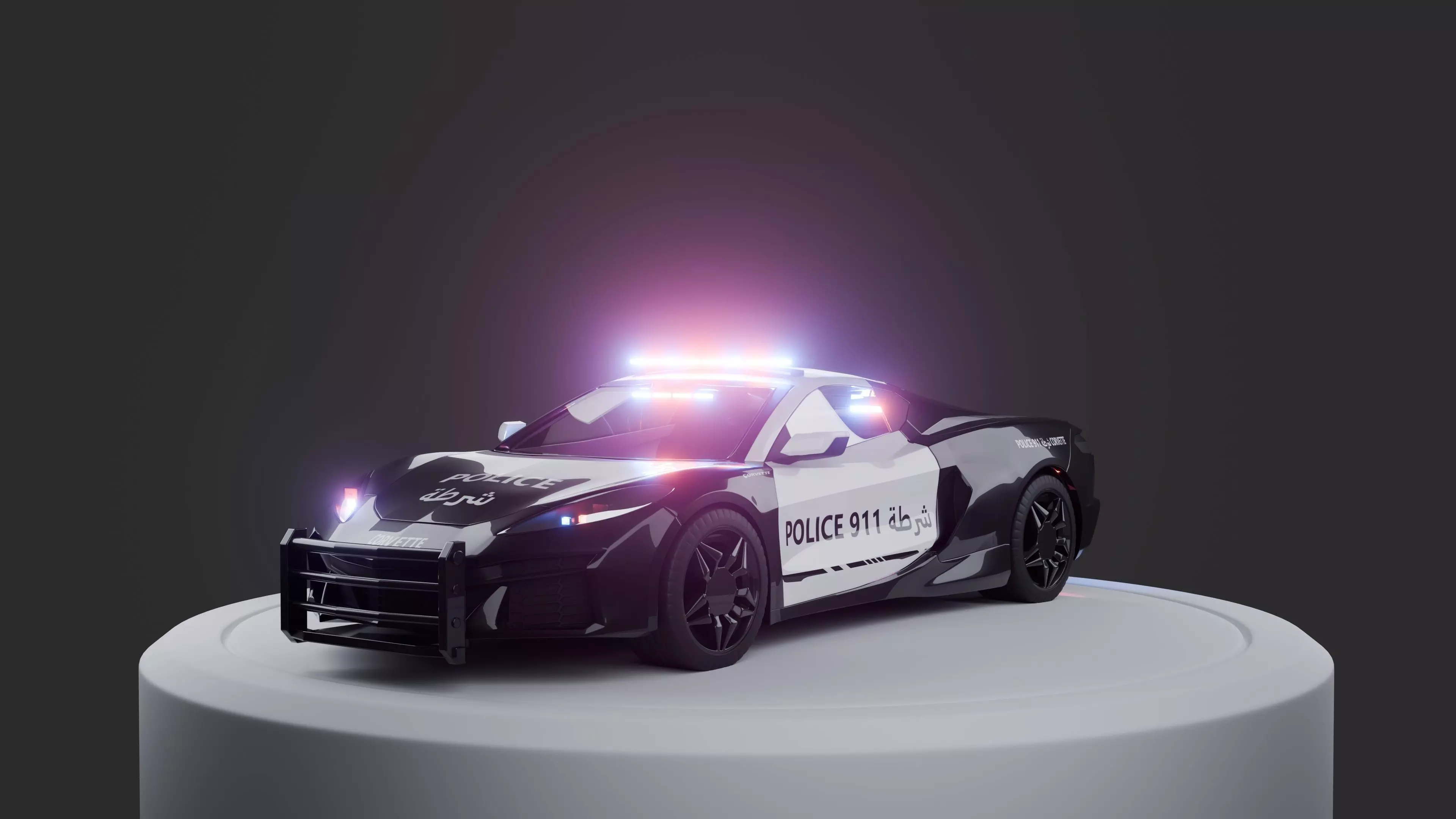 2025 corvette  Low-poly 3D model_0